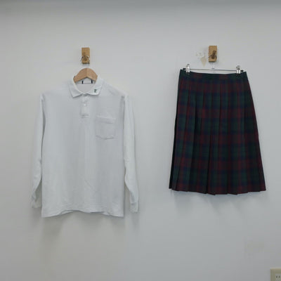 【中古】茨城県 田彦中学校 女子制服 4点（ブレザー・シャツ・ベスト・スカート）sf017037