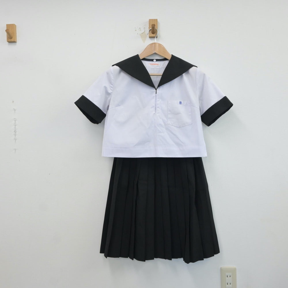 【中古】愛知県 国府高等学校 女子制服 3点（セーラー服・スカート）sf017038