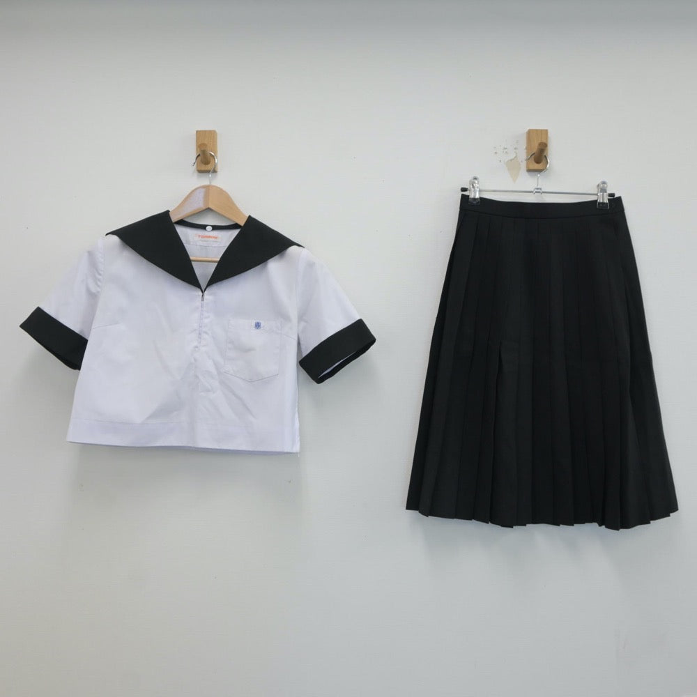 【中古】愛知県 国府高等学校 女子制服 3点（セーラー服・スカート）sf017038