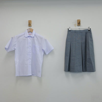 【中古】神奈川県 平中学校 女子制服 3点（シャツ・ベスト・スカート）sf017045