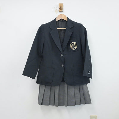 【中古】茨城県 牛久高等学校 女子制服 4点（ブレザー・スカート）sf017046