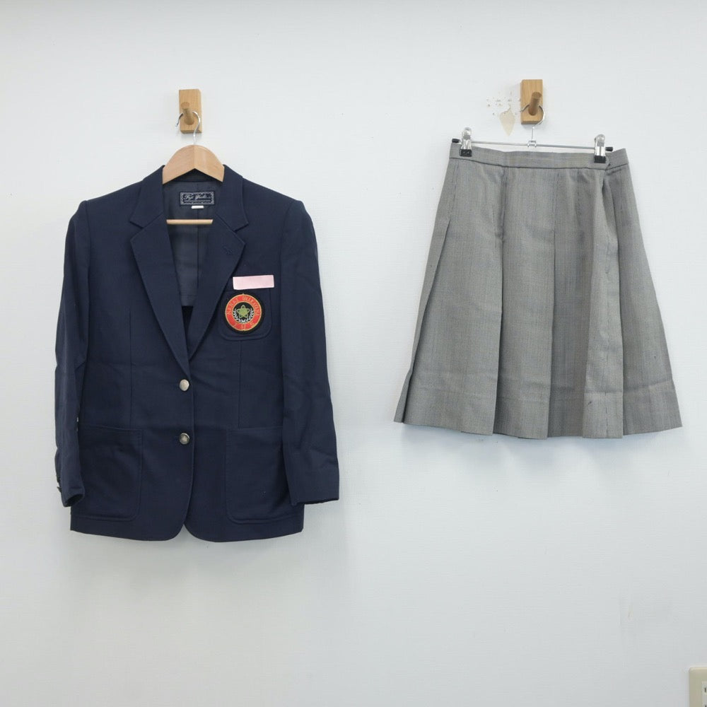 【中古】北海道 大中山中学校 女子制服 4点（ブレザー・ベスト・スカート）sf017055