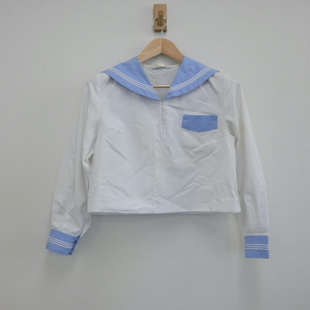 【中古】北海道 函館西高等学校 女子制服 2点（セーラー服・スカート）sf017057