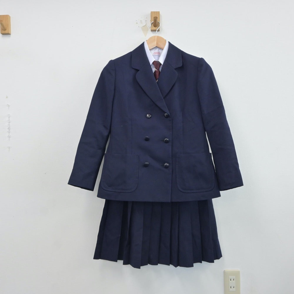 【中古】兵庫県 笹原中学校 女子制服 5点（ブレザー・シャツ・ニット・スカート）sf017063