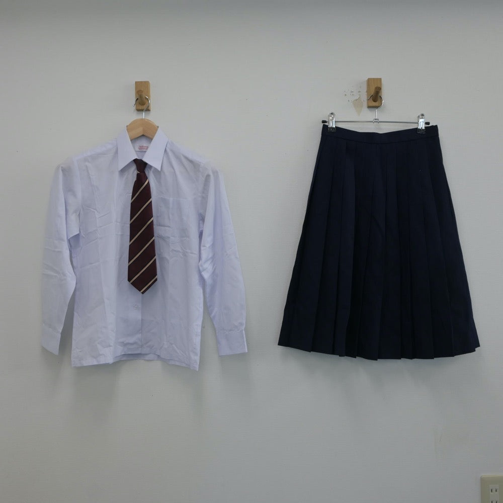 【中古】兵庫県 笹原中学校 女子制服 5点（ブレザー・シャツ・ニット・スカート）sf017063