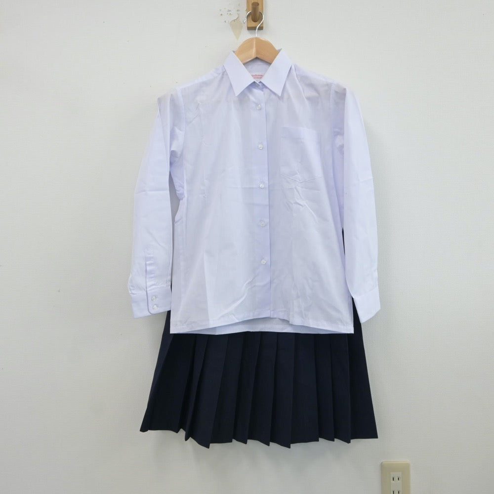 【中古】兵庫県 笹原中学校 女子制服 2点（シャツ・スカート）sf017065