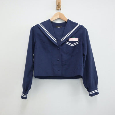 【中古】沖縄県 安岡中学校 女子制服 2点（セーラー服・スカート）sf017067