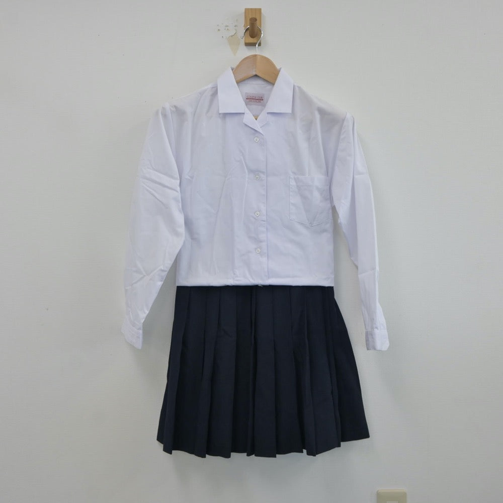 【中古】岐阜県 岐北中学校 女子制服 2点（シャツ・スカート）sf017074