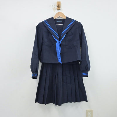 【中古】岐阜県 岐北中学校 女子制服 3点（セーラー服・スカート）sf017075