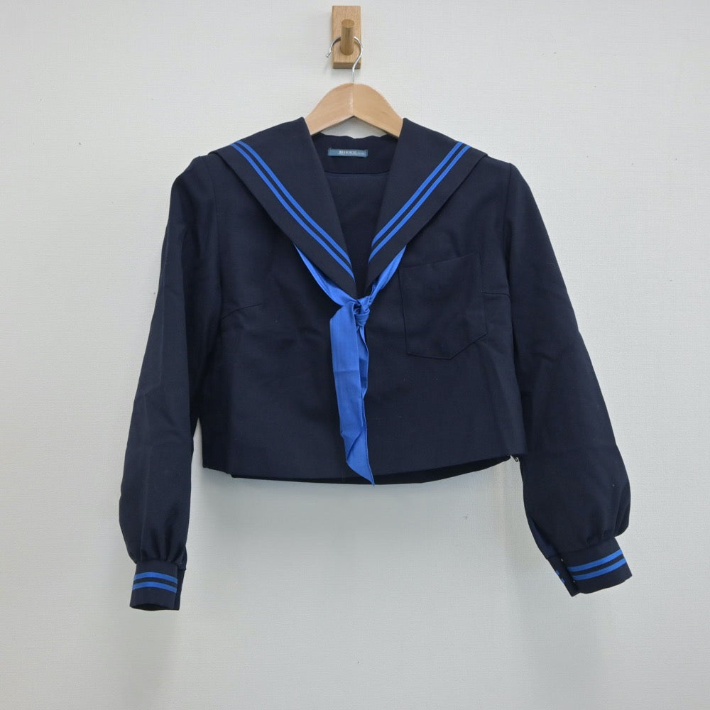 【中古】岐阜県 岐北中学校 女子制服 3点（セーラー服・スカート）sf017075