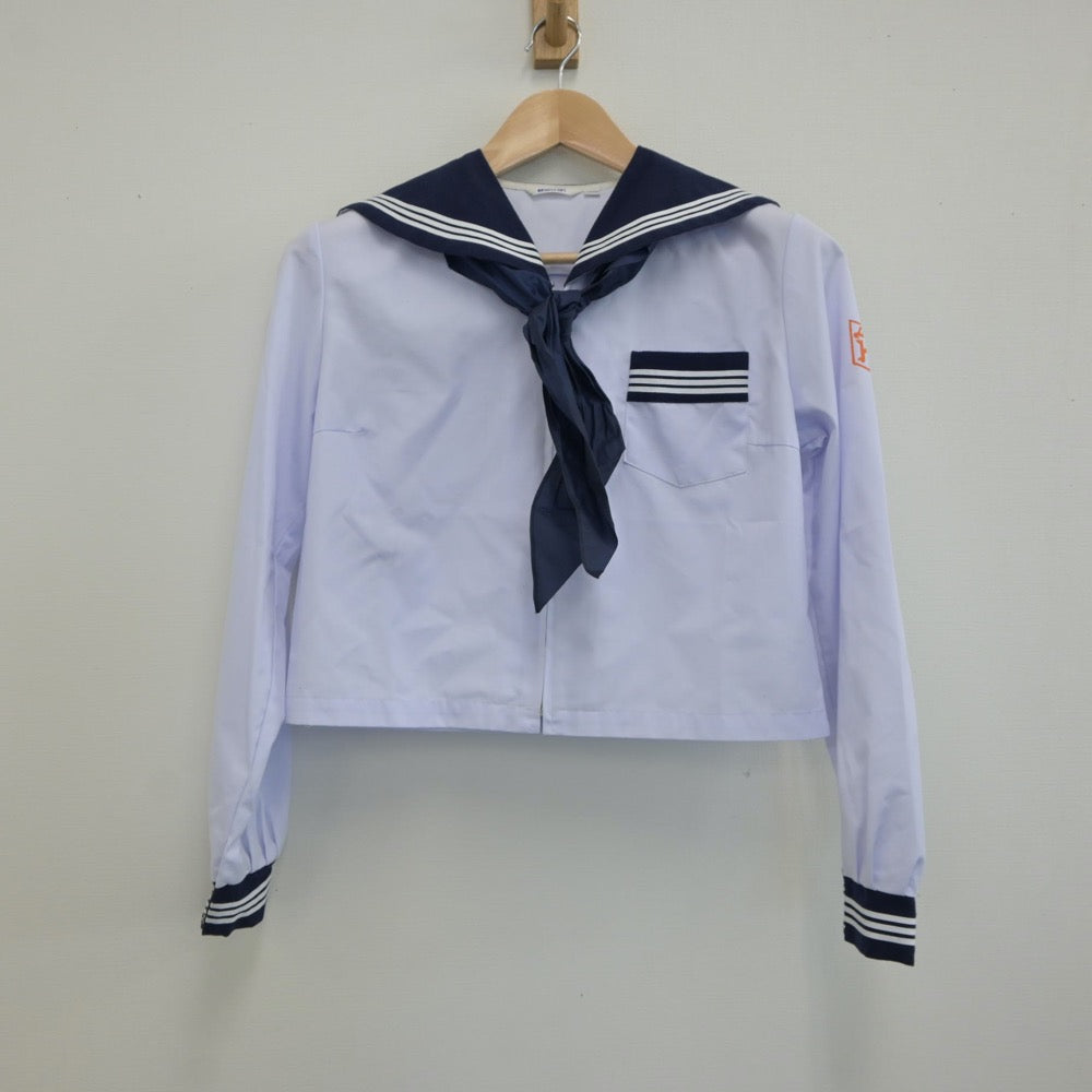 【中古】富山県 堀川中学校 女子制服 3点（セーラー服）sf017076