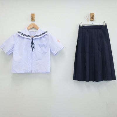 【中古】富山県 堀川中学校 女子制服 3点（セーラー服・スカート）sf017077