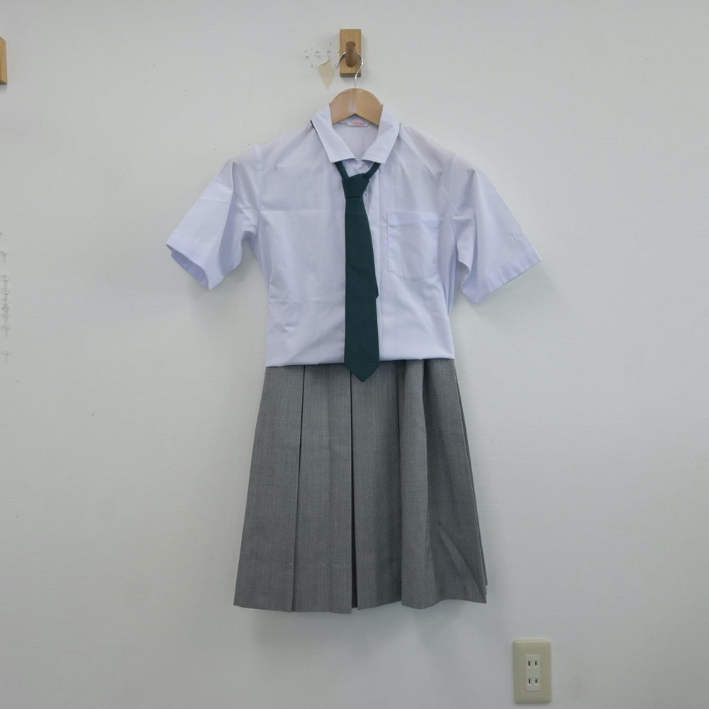 【中古】山形県 米沢第五中学校 女子制服 3点（シャツ・スカート）sf017078