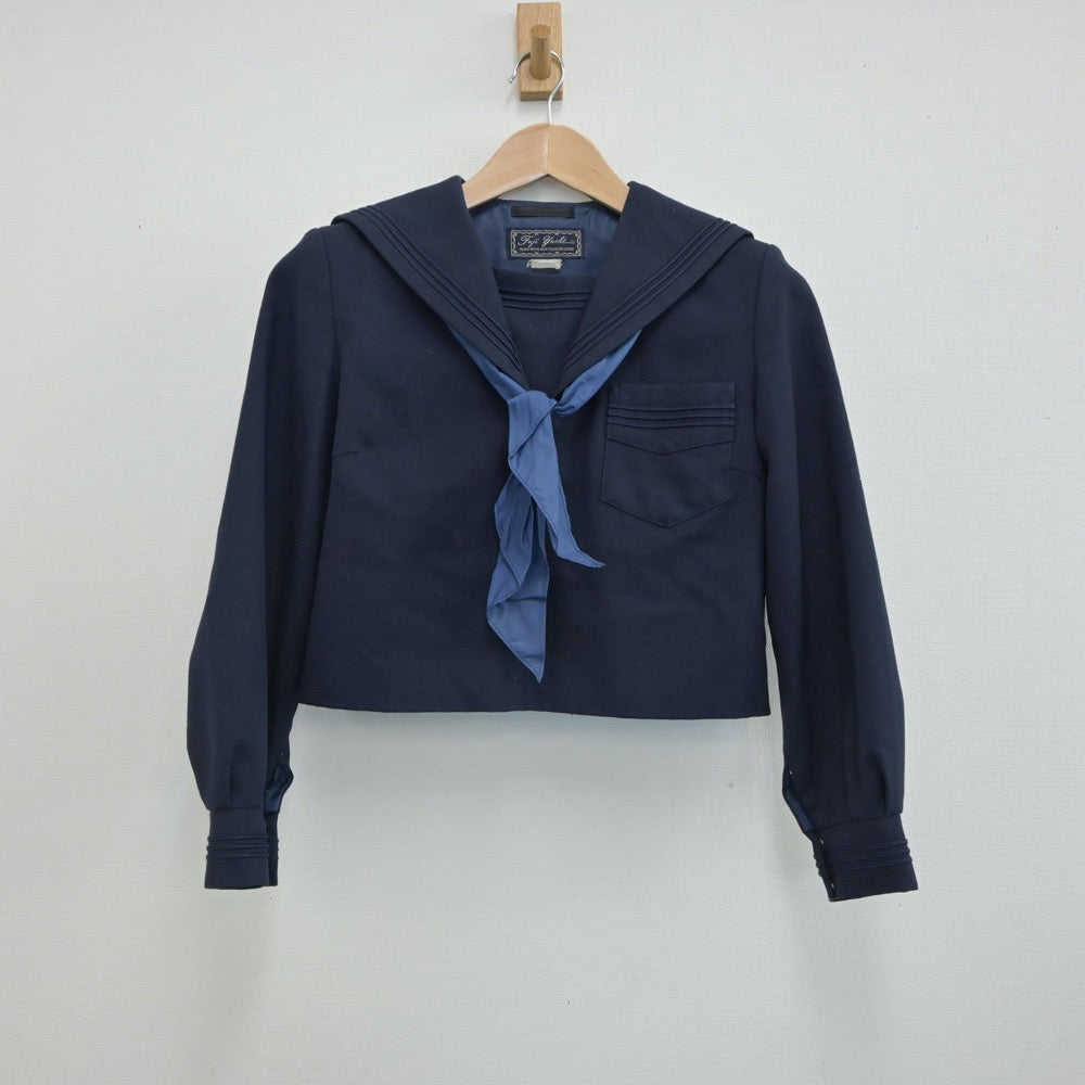 【中古】北海道 函館西高等学校 女子制服 4点（セーラー服・スカート）sf017079