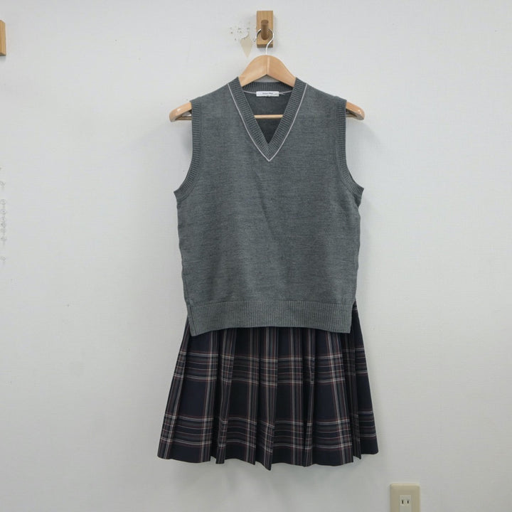 中古制服】埼玉県 開智未来高等学校 女子制服 3点(ニットベスト 中古制服】埼玉県 開智未来高等学校 女子制服 3点(ニットベスト