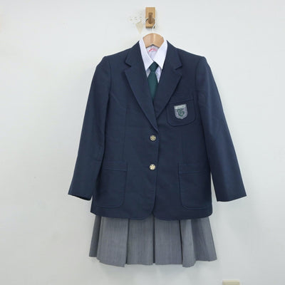 【中古】山形県 米沢第五中学校 女子制服 4点（ブレザー・シャツ・スカート）sf017084