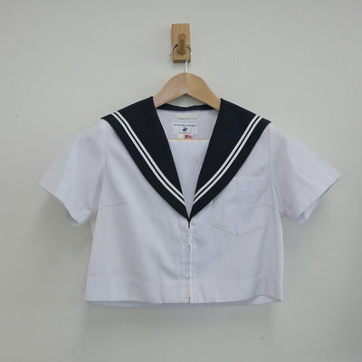 【中古】愛知県 八幡中学校 女子制服 2点（セーラー服・スカート）sf017086