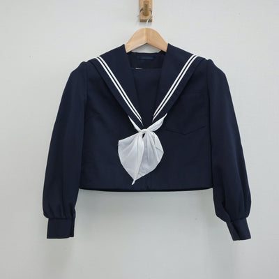 【中古】愛知県 八幡中学校 女子制服 3点（セーラー服・スカート）sf017087