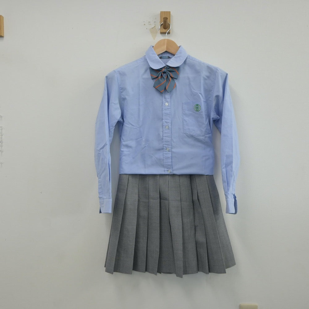 【中古】千葉県 渋谷教育学園幕張高等学校 女子制服 3点（シャツ・スカート）sf017089