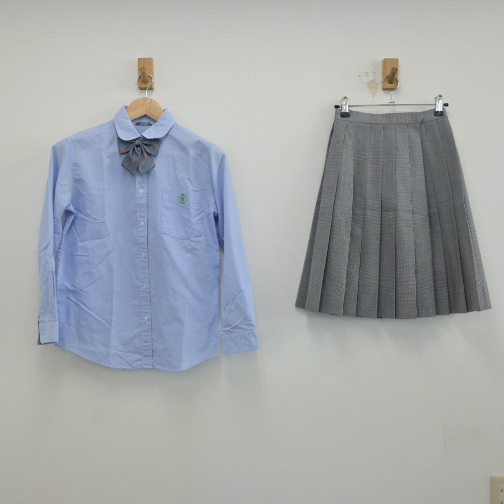 【中古】千葉県 渋谷教育学園幕張高等学校 女子制服 3点（シャツ・スカート）sf017089