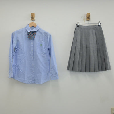 【中古】千葉県 渋谷教育学園幕張高等学校 女子制服 3点（シャツ・スカート）sf017089