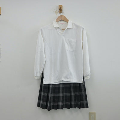 【中古】兵庫県 湊翔楠中学校 女子制服 4点（ブレザー・シャツ・ニット・スカート）sf017096