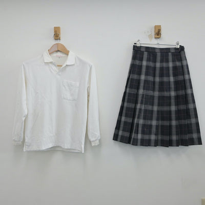 【中古】兵庫県 湊翔楠中学校 女子制服 4点（ブレザー・シャツ・ニット・スカート）sf017096