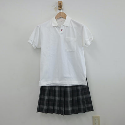 【中古】兵庫県 湊翔楠中学校 女子制服 2点（シャツ・スカート）sf017097