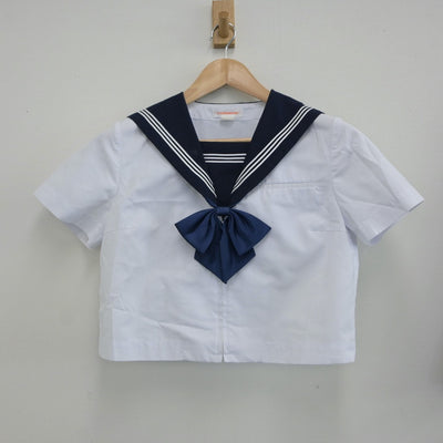 【中古】秋田県 秋田西中学校 女子制服 3点（セーラー服・スカート）sf017098