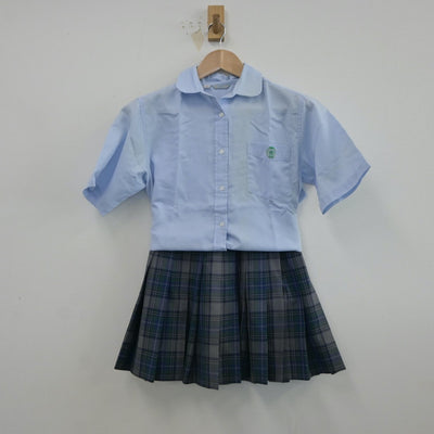 【中古】千葉県 渋谷教育学園幕張高等学校 女子制服 2点（シャツ・スカート）sf017102