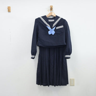 【中古】熊本県 出水中学校 女子制服 3点（セーラー服・ジャンパースカート）sf017105