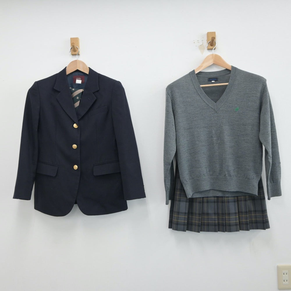 【中古】東京都 杉並総合高等学校 女子制服 4点（ブレザー・ニット・スカート）sf017108