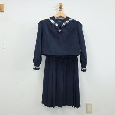 【中古】東京都 葛飾区立常盤中学校 女子制服 2点（セーラー服・ジャンパースカート）sf017115