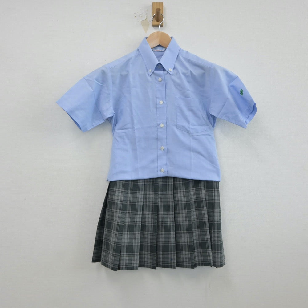 【中古】東京都 杉並総合高等学校 女子制服 3点（シャツ・ニットベスト・スカート）sf017117