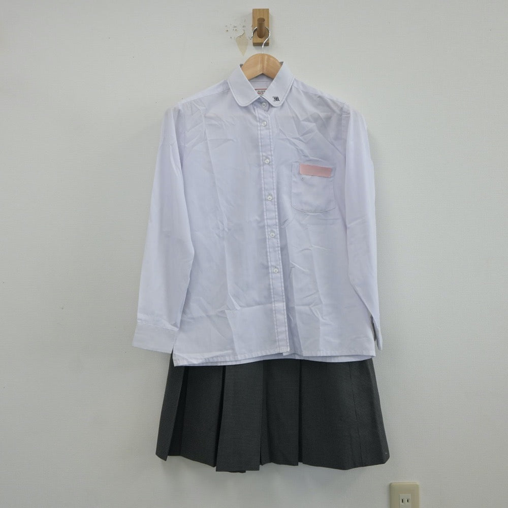 【中古】大阪府 港中学校 女子制服 3点（ブレザー・シャツ・スカート）sf017120