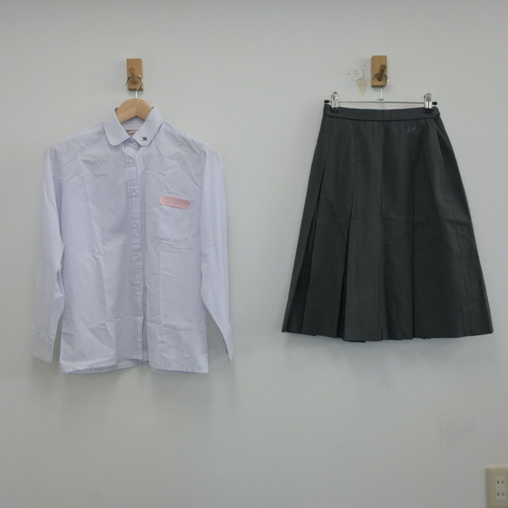 【中古】大阪府 港中学校 女子制服 3点（ブレザー・シャツ・スカート）sf017120