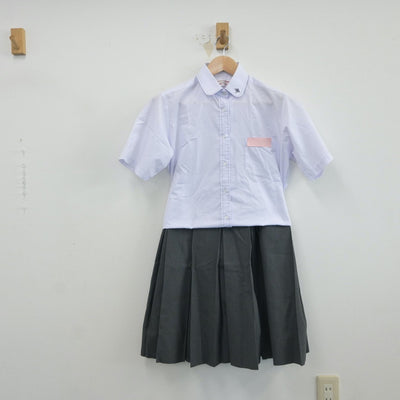 【中古】大阪府 港中学校 女子制服 2点（シャツ・スカート）sf017121