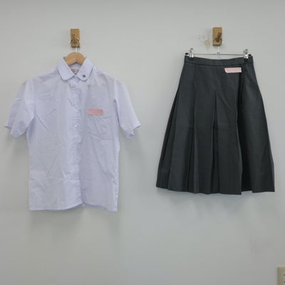 【中古】大阪府 港中学校 女子制服 2点（シャツ・スカート）sf017121