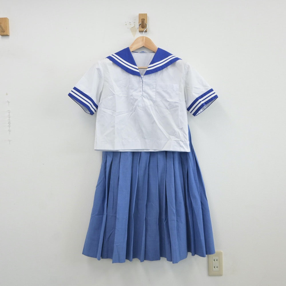 【中古】熊本県 熊本市立出水中学校 女子制服 2点（セーラー服・スカート）sf017122