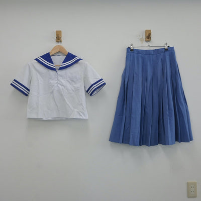 【中古】熊本県 熊本市立出水中学校 女子制服 2点（セーラー服・スカート）sf017122