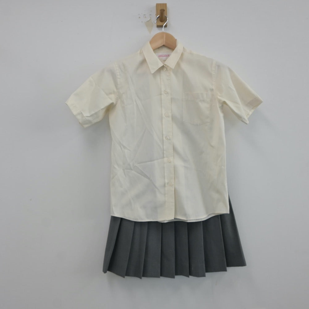 【中古】富山県 富山第一高等学校 女子制服 3点（ニットベスト・シャツ・スカート）sf017126