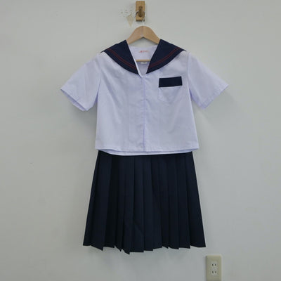 【中古】青森県 平川市立尾上中学校 女子制服 2点（セーラー服・スカート）sf017128