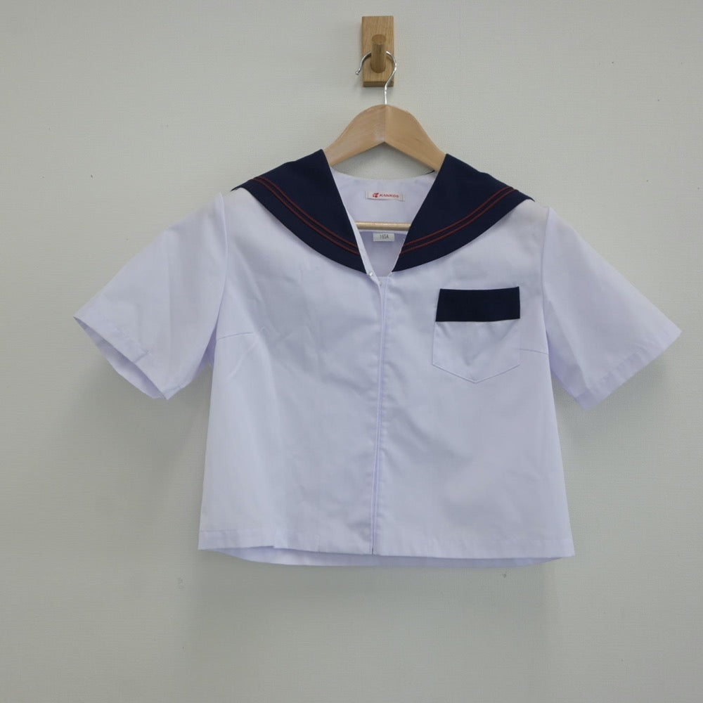 【中古】青森県 平川市立尾上中学校 女子制服 2点（セーラー服・スカート）sf017128