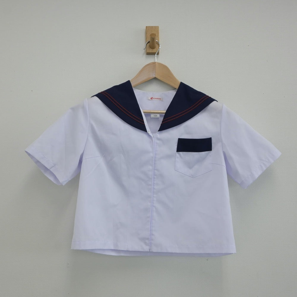 【中古】青森県 平川市尾上中学校 女子制服 2点（セーラー服・スカート）sf017129