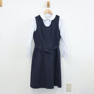 【中古】東京都 桜蔭高等学校 女子制服 2点（シャツ・ジャンパースカート）sf017134