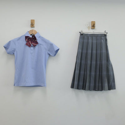 【中古】東京都 京華商業高等学校 女子制服 7点（シャツ・ニットベスト・スカート）sf017142