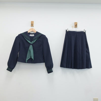 【中古】北海道 登別緑陽中学校 女子制服 4点（セーラー服・スカート・スカート）sf017148