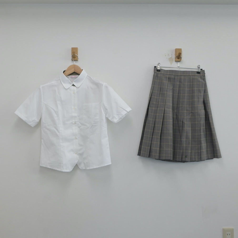 【中古】新潟県 中越高等学校 女子制服 4点（シャツ・スカート）sf017152