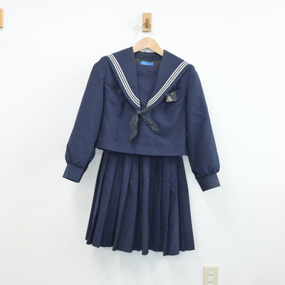 【中古】佐賀県 鳥栖高等学校 女子制服 5点（セーラー服・ベスト・シャツ・スカート）sf017154