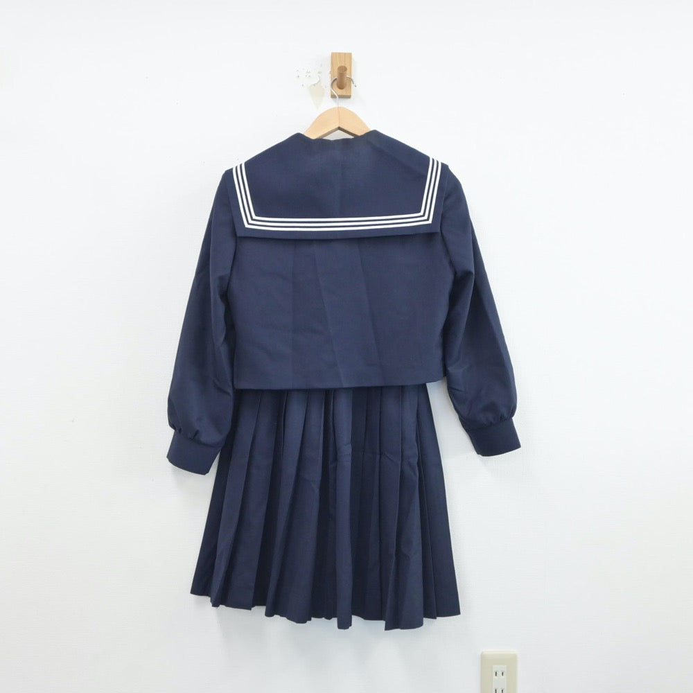 【中古】佐賀県 鳥栖高等学校 女子制服 5点（セーラー服・ベスト・シャツ・スカート）sf017154